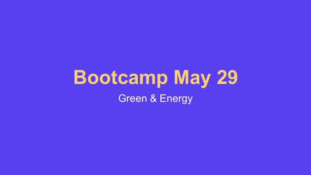 Sales Bootcamp 29/05 – Green & Energy