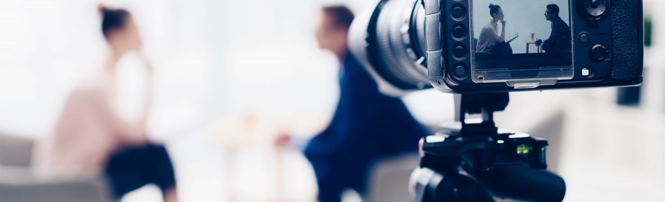 Image two people interview