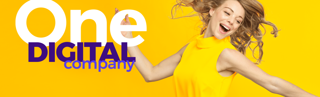 One Digital Company yellow banner