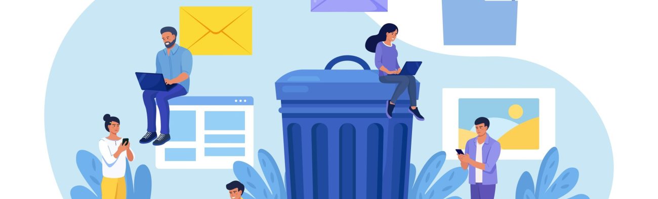 Delete,File.,Cleaning,Digital,Memory.,User,Removing,Folder,With,Document