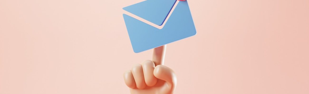 Hand,Of,Businessman,Pressing,An,New,Email,Notification,Icon,With