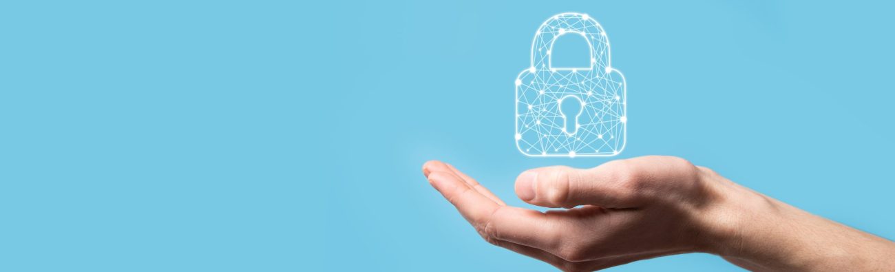 Male,Hand,Holding,A,Lock,Padlock,Icon.cyber,Security,Network.,Internet