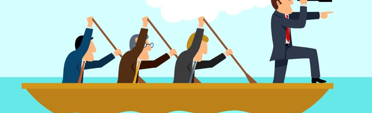 Simple,Cartoon,Of,Businessmen,Rowing,The,Boat,,Teamwork,,Success,,Leadership