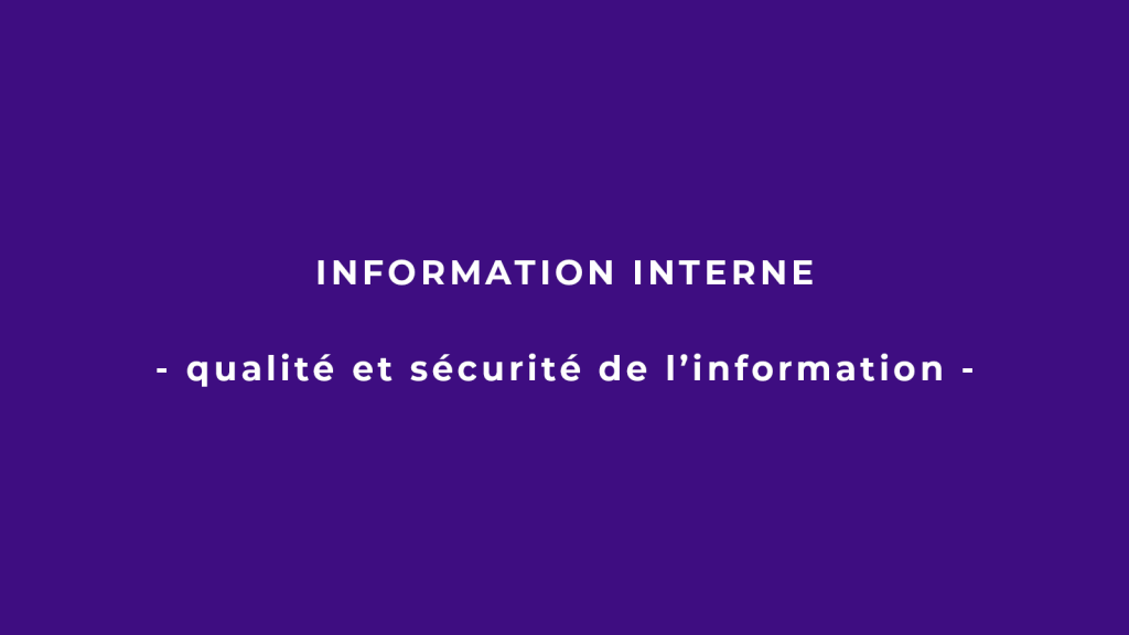 Qualité et Sécurité de l&rsquo;Information des Services France