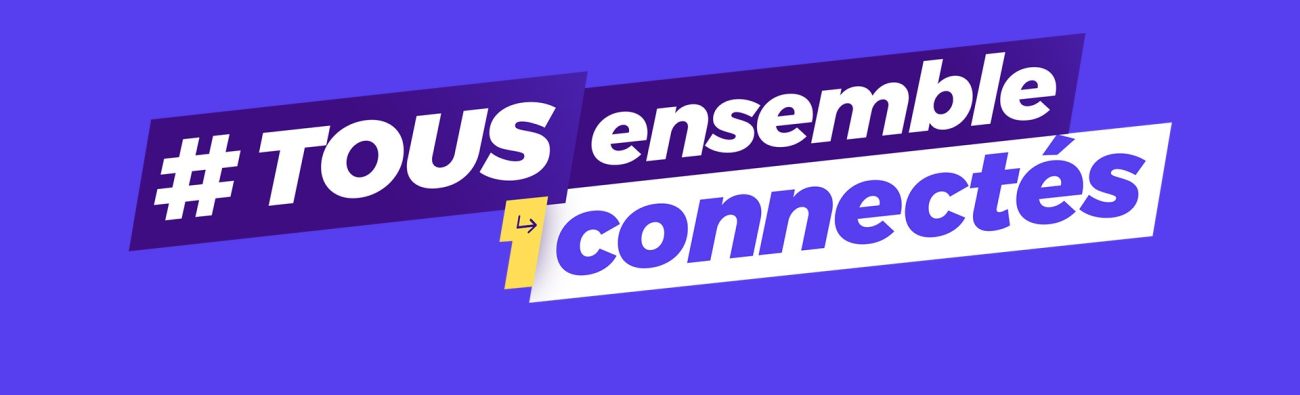 tous ensemble fond bleu